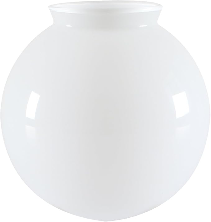 Permo Lighting Fixture Replacement 5.9" Round Globe Opaque Milk Glass Shade