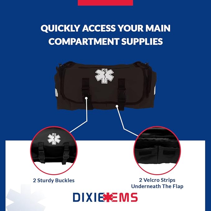 Dixigear First Responder On Call Trauma Bag W/Reflectors - Black