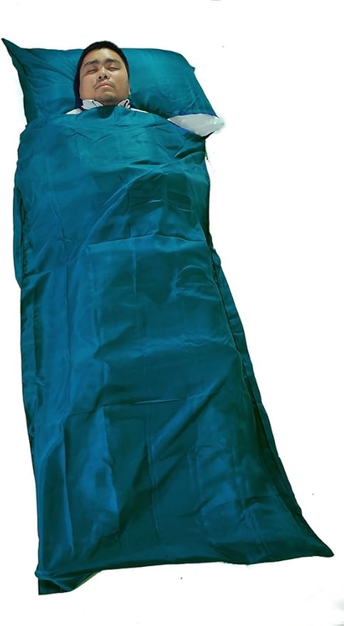 Marycrafts 100% Pure Mulberry Silk Single Sleeping Bag Liner Travel Sheet 83"x33"
