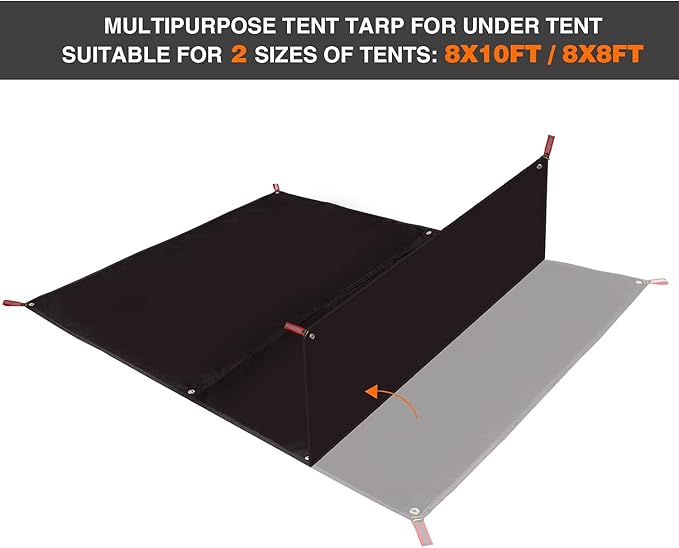 REDCAMP Ultralight Tent Footprint for 6 Person Tent, Multifunctional Waterproof Camping Tent Tarp for Camping, Hiking and Survival Gear, Lightweight,95"x116"