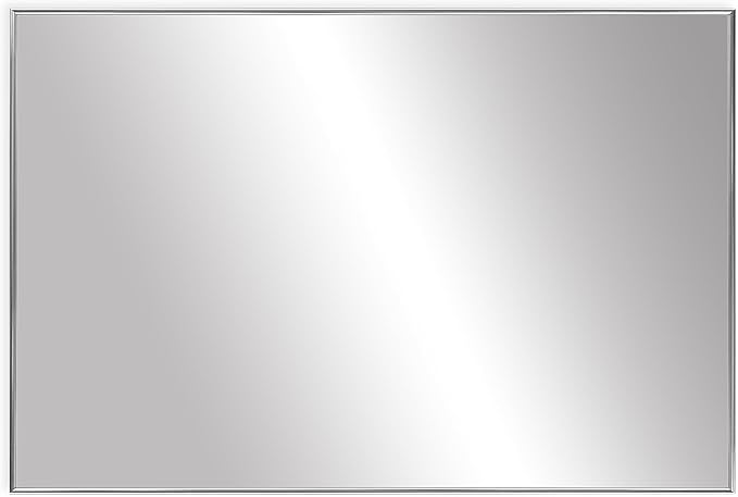 Frame My Mirror Silver Metal Framed Mirror, 20" x 24" Mirror for Bathroom, Metal Frame, True Reflections Glass, Chrome Finish, Stanton Design, Hangs Horizontally or Vertically, Made in USA