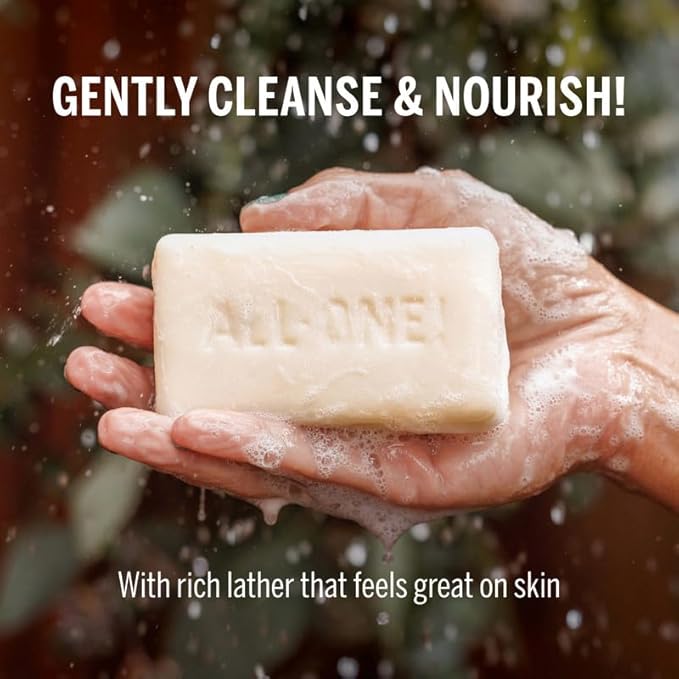 Dr. Bronner's Pure-Castile Magic Soap Bars (Eucalyptus, 5 oz, 6-Pack)- Made with Regenerative Organic Certified Oils for Face, Body & Hair - Gentle, Vegan- Bar Soaps for Men & Women