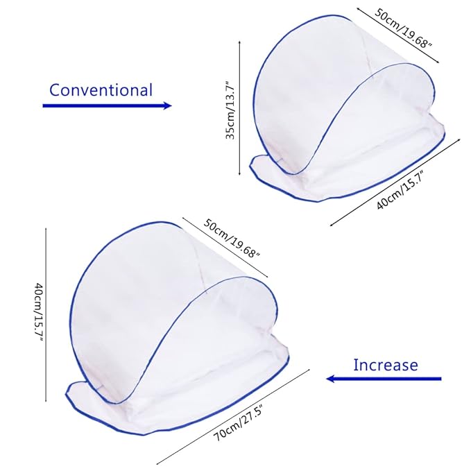 Mini Foldable Net for Head Ultralight Up Net Tent for Bedding Camping Travel Patio, Sleeping Bag Head Mini Folding 48g (L)