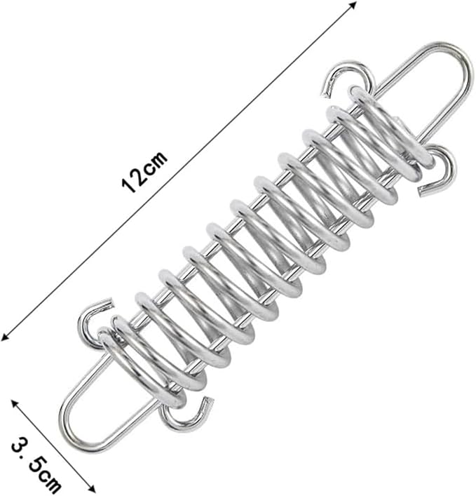 Shade Sail Spring Tension 12 Kit 4.7 inch for Triangle Rectangle Sun Shade Sail Installation, 304 Grade Stainless for Tent Springs,Porch Swing Springs,Dog Chain Tension Springs,Rope Spring