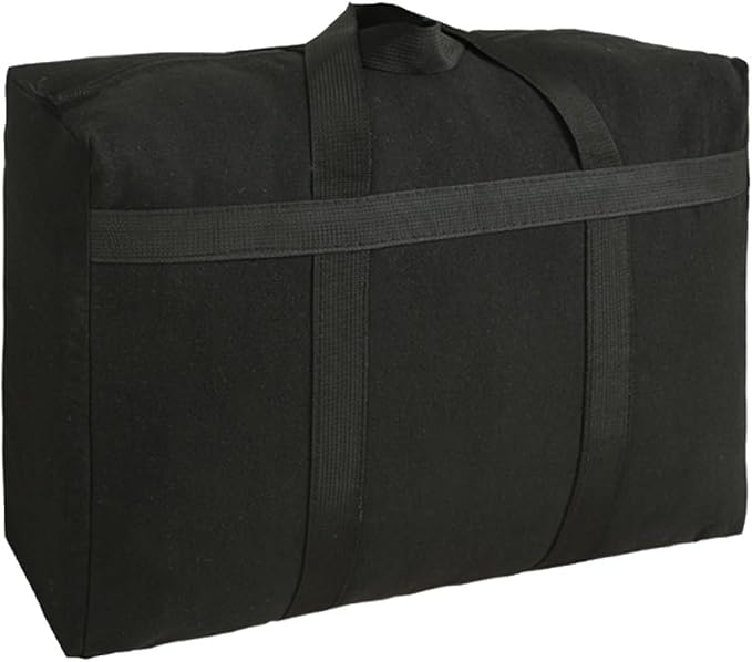 Canvas Extra Large Storage Bags Duffle Bags Organizer Bags for Space Saving Moving Storage (180L, Black)