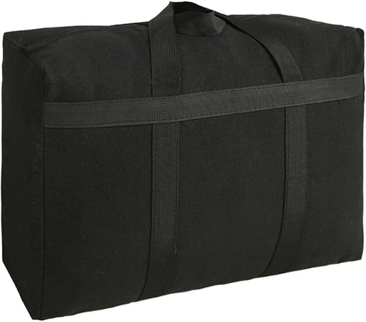 Canvas Extra Large Storage Bags Duffle Bags Organizer Bags for Space Saving Moving Storage (180L, Black)