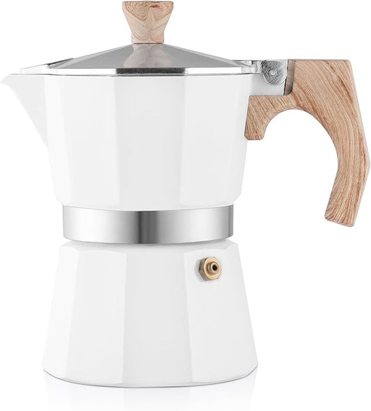 wedrink Stovetop Espresso Maker 3 Cups Moka Pot Cuban Coffee Maker Stovetop Coffee Maker Moka Italian Espresso(150ml)