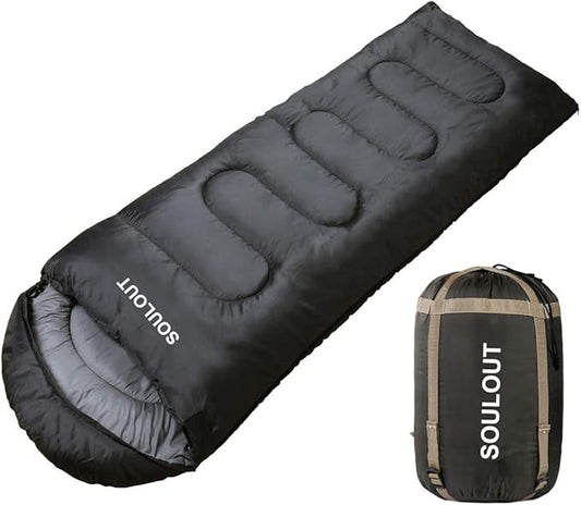 Sleeping Bag,3-4 Seasons Warm Cold Weather Lightweight, Portable, Waterproof Compression Sack Adults & Kids - Indoor & Outdoor Activities: Traveling, Camping, Backpacking, Hiking