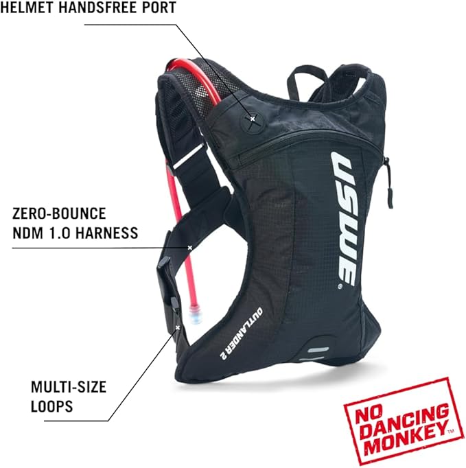 USWE Outlander Hydration Pack with Water Bladder, Hydration Backpack - Backpack for Cycling, MTB, Trail Running & More