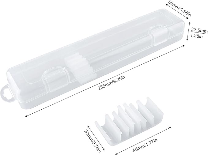 OriGlam Transparent Tableware Storage Case, Portable Flatware Utensil Box, Clear Cutlery Organziers Container for Spoon Fork Chopsticks for Travel Camping Picnic (B)