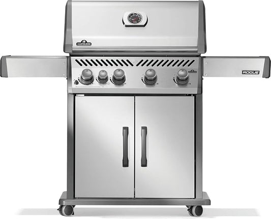 Napoleon Rogue 525 Propane Gas Grill with Range Side Burner, Stainless Steel, Durable 5-Burner Grilling Experience