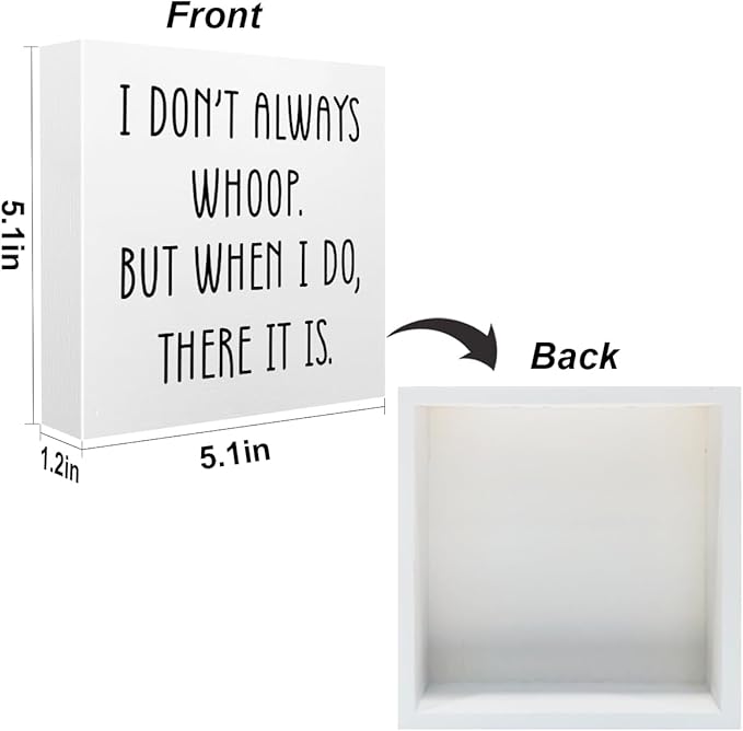 Funny Quotes Office Supplies Rustic Desk Decor White Wooden Box Sign Humor Novelty Office Organization Graduation Gifts Wood Plaque Cubicle Accessories Home Shelf Table Centerpiece Bedroom Decorations