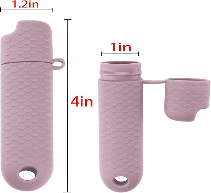 5 Pcs Waterproof Lighter Case Cover Holder for BIC Regular Lighters Sleeve Type J6 Outdoor Survival Multipurpose Seal Lighter Pouchfor Hiking and Camping (Light Purple, 5)