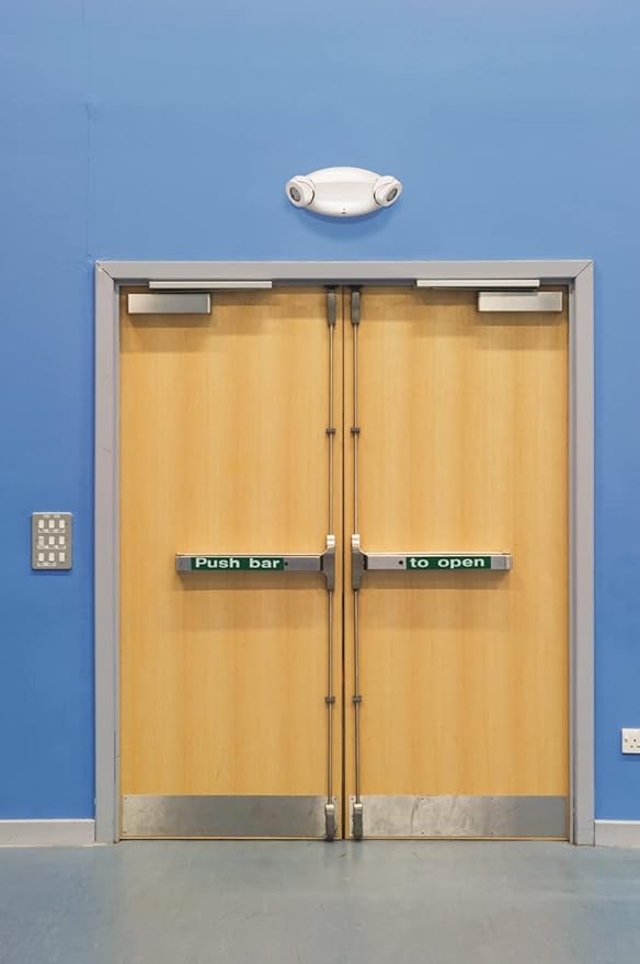 Lithonia Lighting Basics Low Profile Emergency Light, LED Emergency Lights for Business, Ceiling or Wall mount, White Thermoplastic, 120/277V Dual Voltage, Remote Capacity (EU2L REM M12)