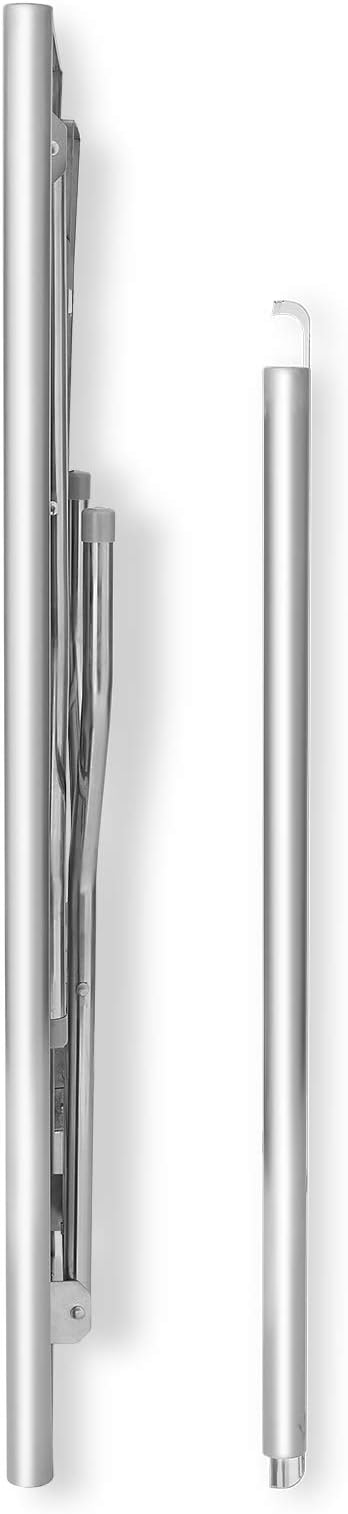 GRIDMANN Stainless Steel Folding Table 48 x 24 Inch with Under Shelf, NSF Kitchen Prep & Work Table