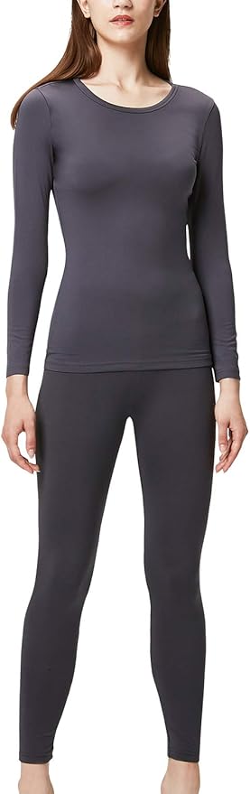DEVOPS Women's Thermal Underwear Long Johns Top & Bottom Set