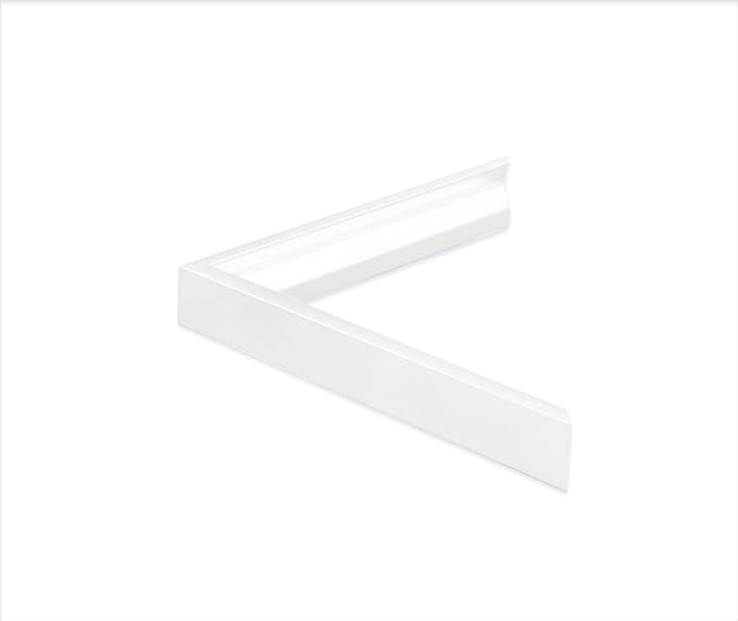 Frame My Mirror White Metal Framed Mirror, 20" x 24" Mirror for Bathroom, Metal Frame, True Reflections Glass, Pure White Finish, Stanton Design, Hangs Horizontally or Vertically, Made in USA