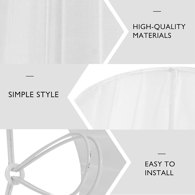 Lamp Shades: White Lamp Shades Clip on for Bedroom, Kitchen, Living Room, 5.5x4.91in