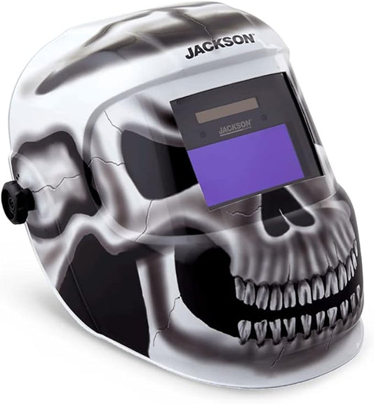 Jackson Safety Premium Graphic Welding Hood with ADF - Ultra Lightweight Auto Darkening Welding Helmet - ANSI Z87.1 (Multiple Styles)