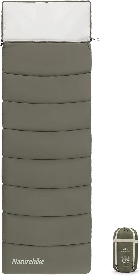 Naturehike Camping Sleeping Bag for Adults, 36/54℉, Spliceable Double Sleeping Bag 3 Seasons, Lightweight Waterproof Sleep Bags for Cold&Warm Weather