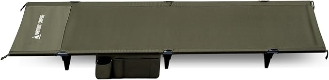 ONETIGRIS SUPRAGRIS Camping Cot, Support Up to 400lbs, Lightweight Comfortable Folding Bed for Camping, Hiking, Backpacking, Travel, Car Trips, Office Nap (Ranger Green)