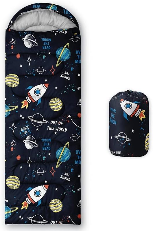 QOOMO Camping Sleeping Bags,3 Season Warm & Cool Weather,Lightweight,Waterproof Sleeping Bags for Adults & Kids,Traveling,and Outdoors,Camping Gear Equipment