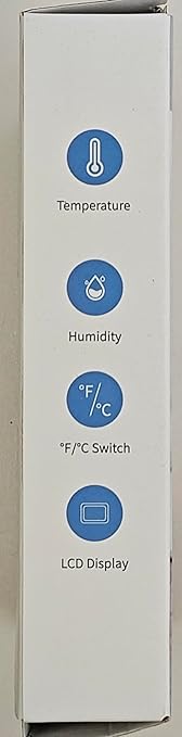 VOCOO Digital Indoor Room Thermometer - 5.8'' Extra Large Display Temperature Humidity Sensor with Accurate Temp Humidity Gauge Monitor, Calibration, Max & Min Records, Comfort, Backlit, Date & Clock