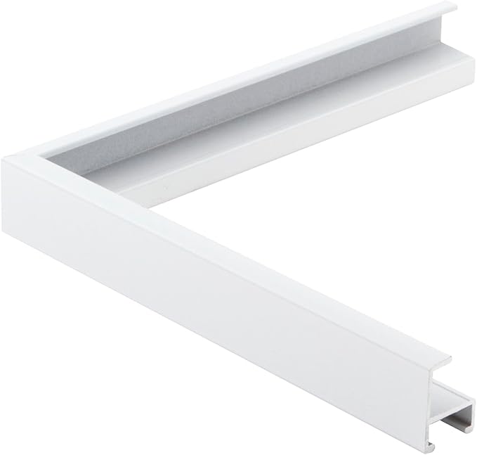 Frame My Mirror White Metal Framed Mirror, 36" x 48", True Reflections Glass, Pure White Finish, Stanton Design, Hangs Horizontally or Vertically, Built in The USA