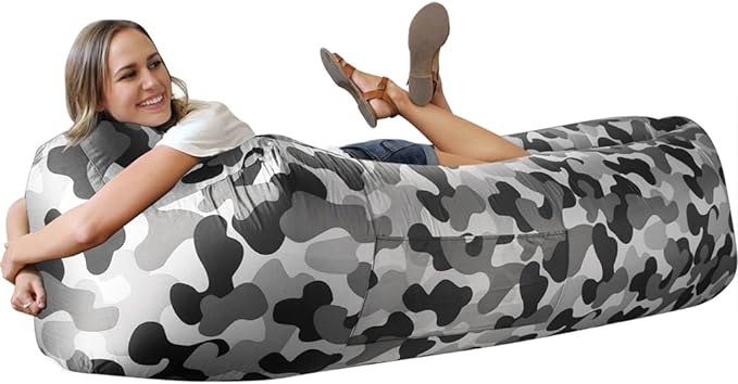 WEKAPO Inflatable Sun Lounger, Air Sofa, Hammock, Portable, Waterproof and Leak-Proof, Ideal for Backyard, Beach, Travel, Camping, Picnics and Music Festivals