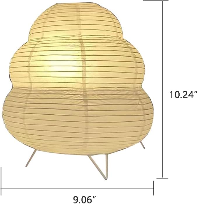 YY YEARCHY Table Lamp Paper Lamp Able Lamp Standing Lamps with Rice Paper Shade for Bedroom Livingroom(Cloud Type)