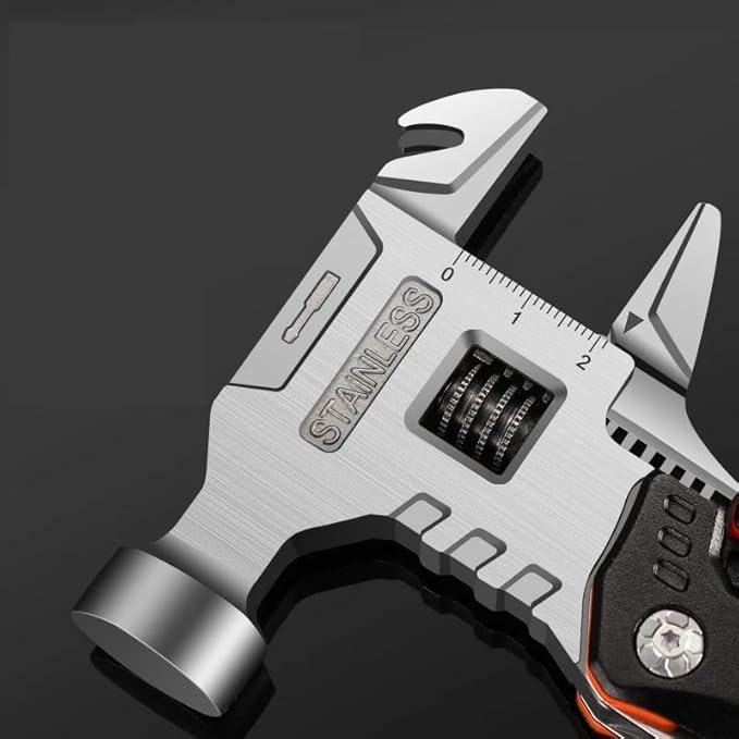 MALOM 18-in-1 Upgraded adjustable Hammer, Stainless Steel multitool Pliers with Replaceable Tungsten Wire Cutters, Bottle Opener, Nylon Sheath, Ideal for Camping, Survival, Hunting (Blue)