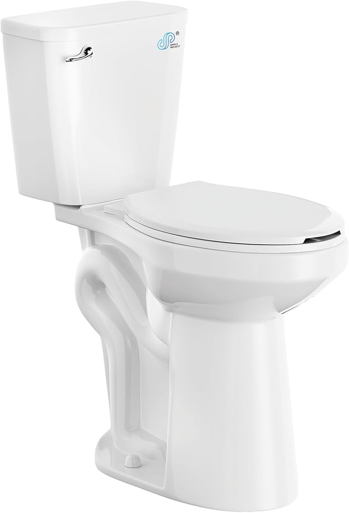 Simple Project Soft Tall Toilets for Seniors 21 inch with Comfort Chair Seat, 1.28 Gpf Powerful Single Flush High Toilet Elongated, 12 Inch Rough Extra Tall Toilet for Bathrooms & Tall Person