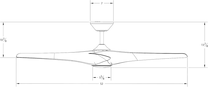 Zephyr Smart Indoor and Outdoor 3-Blade Ceiling Fan 52in Graphite Weathered Wood with Adjustable CCT 2700K-3000K-4000K-5000K LED Light Kit and Remote Control works with Alexa, and iOS or Android App