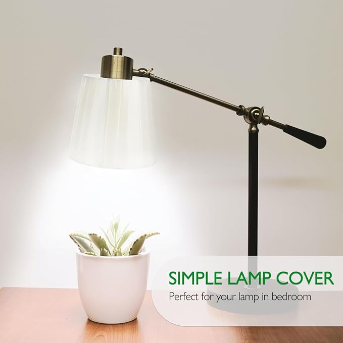 Lamp Shades: General Clip on Lamp Shade, Mushroom Pleated Cylindrical Design, 5.51 X 4.92 X 3.54in for Home Decor