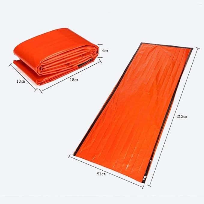 Emergency Sleeping Bag, 84"X36" Waterproof Survival Emergency Sleeping Bags for Survival, Pocket Size Survival Blanket, Thermal Bivy Sack for Outdoor Camping, Hiking,Hunting
