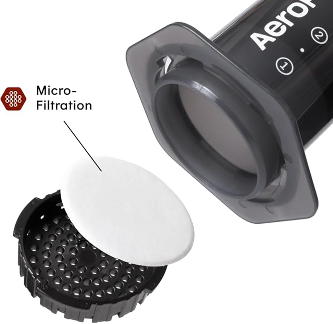 AeroPress Original Coffee Press – 3 In 1 Brew Method Combines French Press, Espresso, Full Bodied Coffee Without Grit or Bitterness, Small Portable Coffee Maker for Camping & Travel