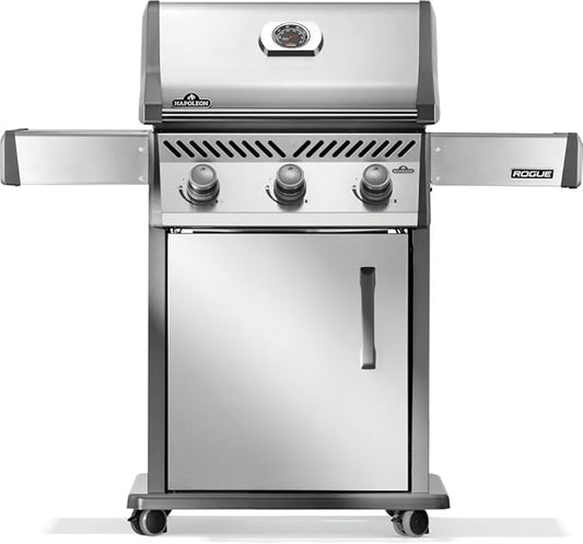 Napoleon Rogue 425 Natural Gas Grill, Stainless Steel, Durable 3-Burner Gas BBQ