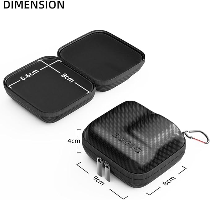 SUREWO Hard Carrying Case for GoPro Hero 13, Mini Hard Shell Carrying Case Travel Portable Storage Bag for GoPro Hero 12/11/10/9/8/7/6/5/4,DJI Osmo Action 3,AKASO,Campark,YI Action Camera and More