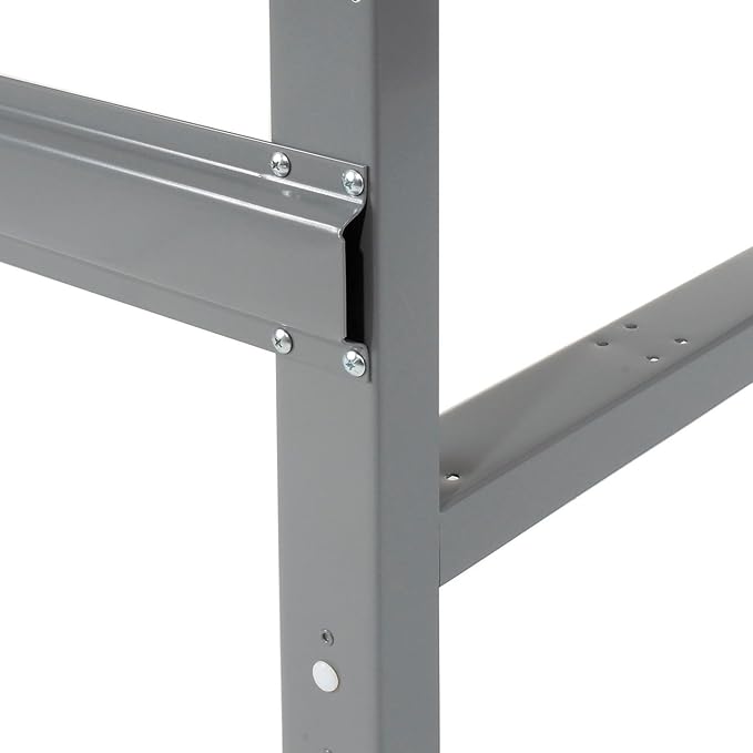 Global Industrial Mobile Adjustable Height Workbench, Shop Square Edge, 72" W x 36" D, Gray