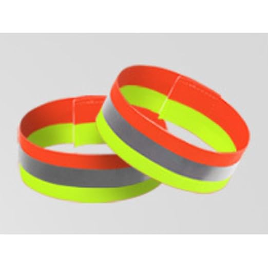 4PCS Reflective Wrist Strap 4x1.5cm Safety Gear Reflective Wristbands High Visibility Bike Ankle Bands Reflector Armband Self-Adhesive Reflective Bands for Walking,Night Sports Two Tone