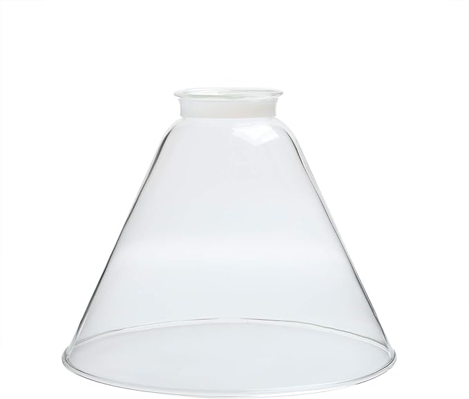 Permo Lighting Fixture Replacement Funnel Flared Clear Glass Shade