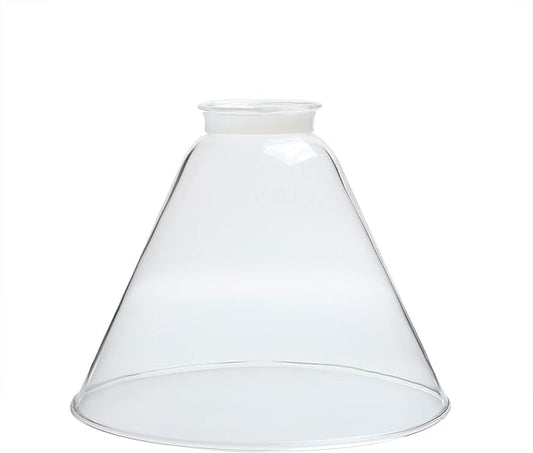Permo Lighting Fixture Replacement Funnel Flared Clear Glass Shade