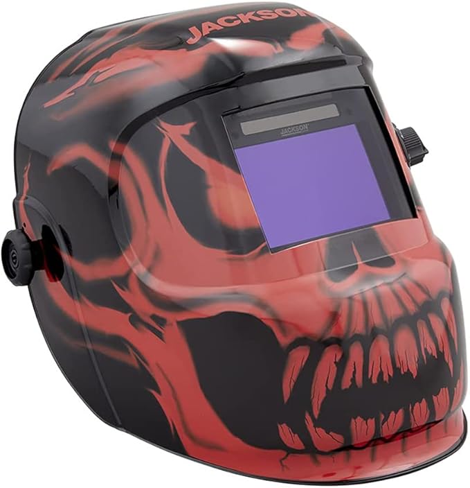 Jackson Safety Premium Graphic Welding Hood with ADF - Ultra Lightweight Auto Darkening Welding Helmet - ANSI Z87.1 (Multiple Styles)
