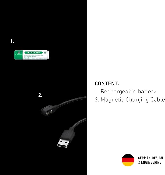Ledlenser, iH5R High Power LED Professional Headlamp, Rechargeable or AA Alkaline Batteries, Compact, Lightweight, Multiple Helmet Mounting Options