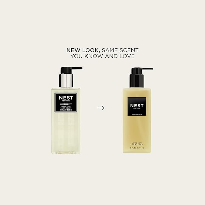 NEST New York Liquid Soap, Grapefruit - 10 fl oz - Cleanses & Nourishes Skin - Approx. 300 Pumps Per Bottle - Gluten Free & Cruelty Free