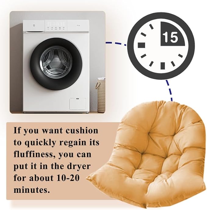 Thickened Hammock Swing Chair Cushion, Hanging Basket Seat Cushion Pillow, Soft Hanging Egg Chair Back Cushions Pads, for Indoor and Outdoor Garden Offices - Thickened Version