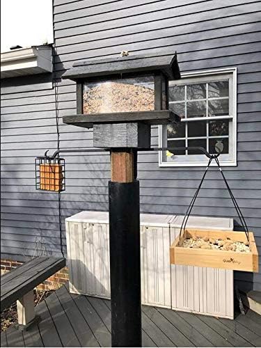 16inch 2 Pack Plant Hanger, Sturdy Hanging Plant Hangers Outdoor, Bird Feeder Hanger for Bird, Plant Hangers for Planters, Lanterns, Wind Chimes Indoor Outdoor, Upgrade Black