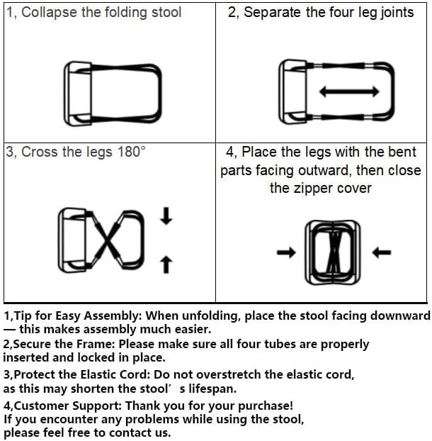 Collapsible Folding Stool – Lightweight Portable Chair for Adults, Compact Travel Seat, Holds 330LBS, Ideal for Camping, Hiking, Fishing, Outdoor Events & Festivals