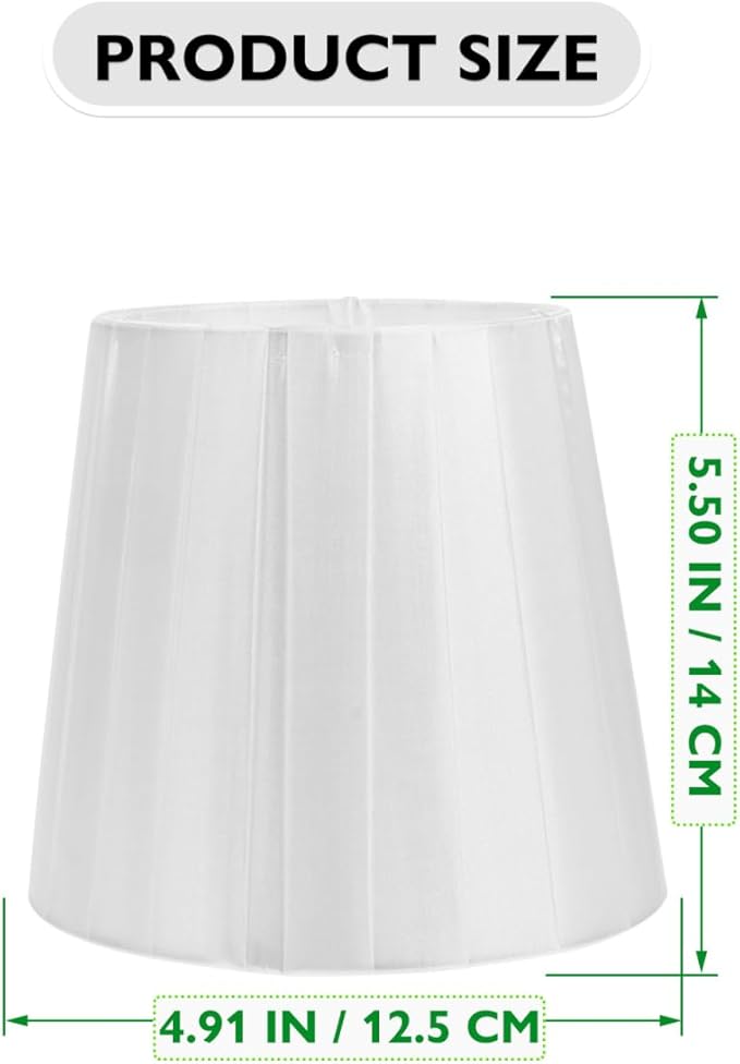 Lamp Shades: White Lamp Shades Clip on for Bedroom, Kitchen, Living Room, 5.5x4.91in