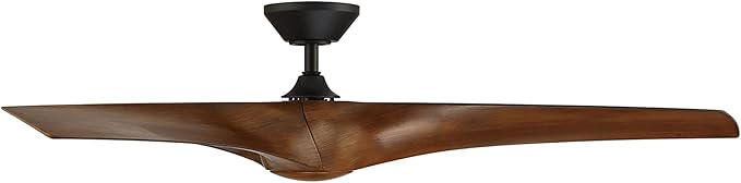 Zephyr Smart Indoor and Outdoor 3-Blade Ceiling Fan 62in Matte Black Distressed Koa with Adjustable CCT 2700K-3000K-4000K-5000K LED Light Kit and Remote Control works with Alexa, iOS or Android App